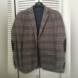 Crown & Ivy tan plaid sport coat